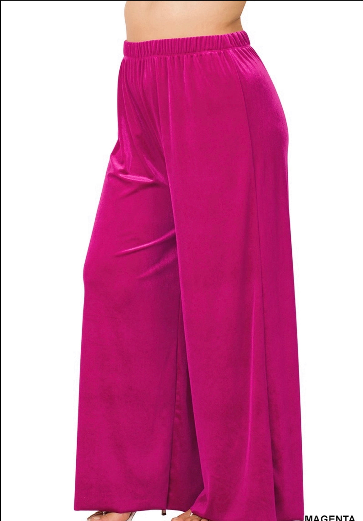 Velvet Palazzo Pants (4 colors)